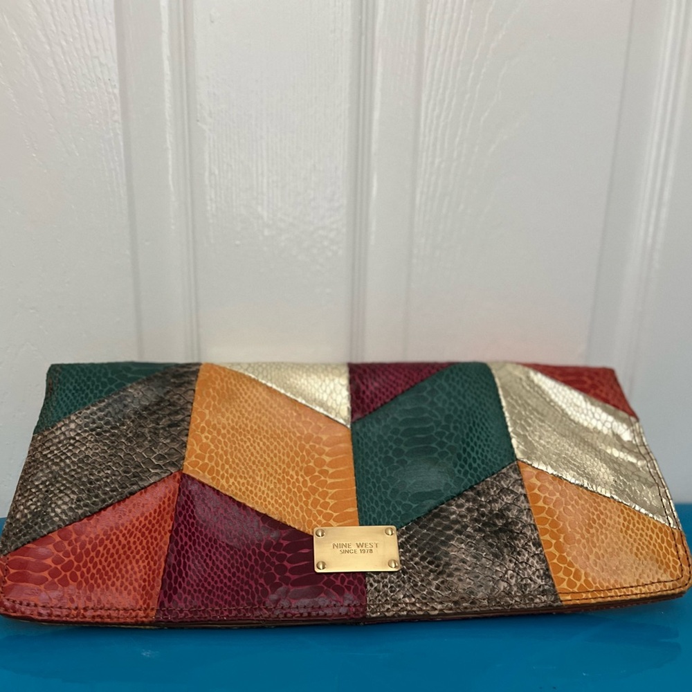 Nine West Multicolor Patchwork Clutch